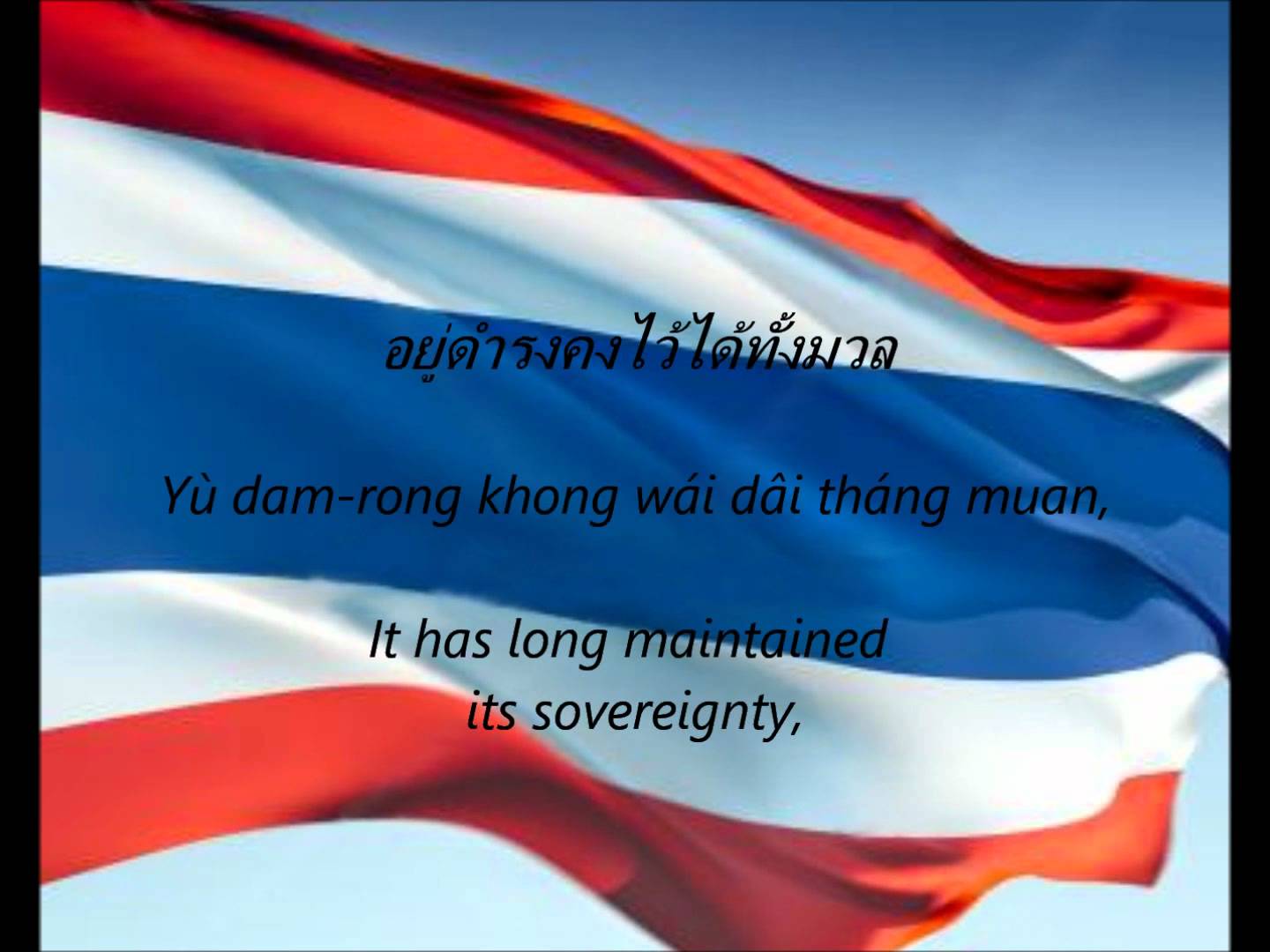 Phleng Chat Thai - The National Anthem of Thailand