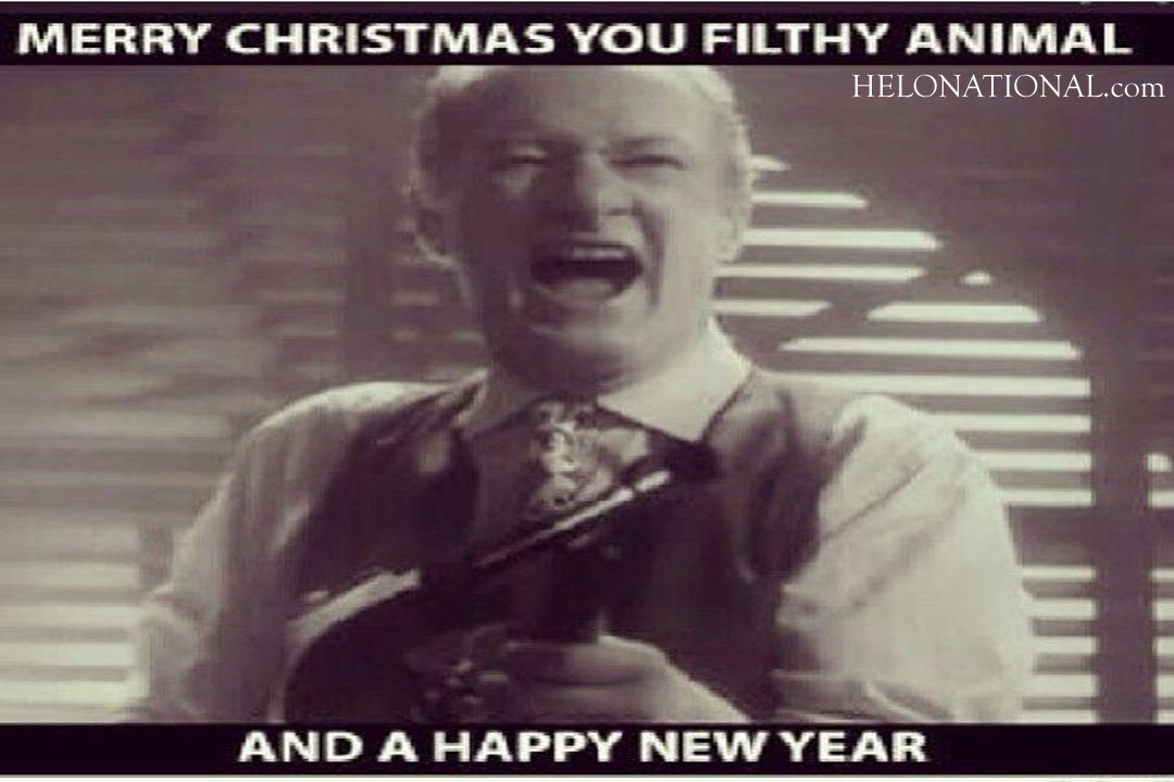 Merry Christmass you filthy Animal and a happy new year meme