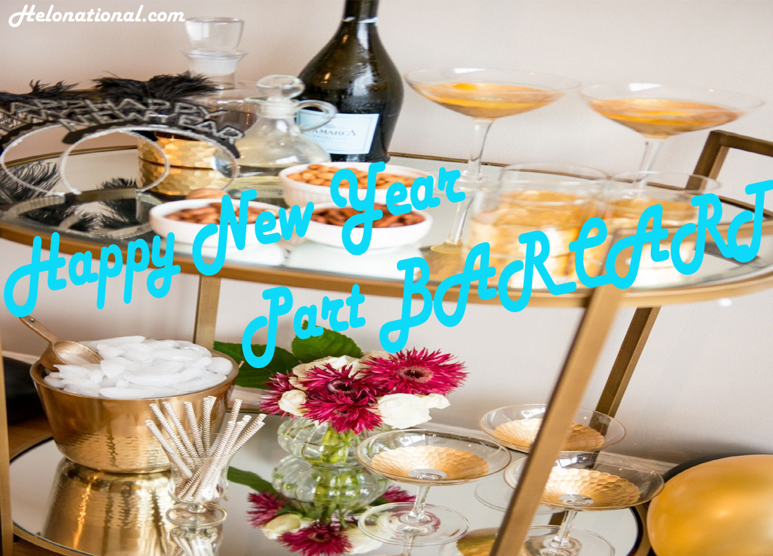 Happy New Year Party Bar Cart