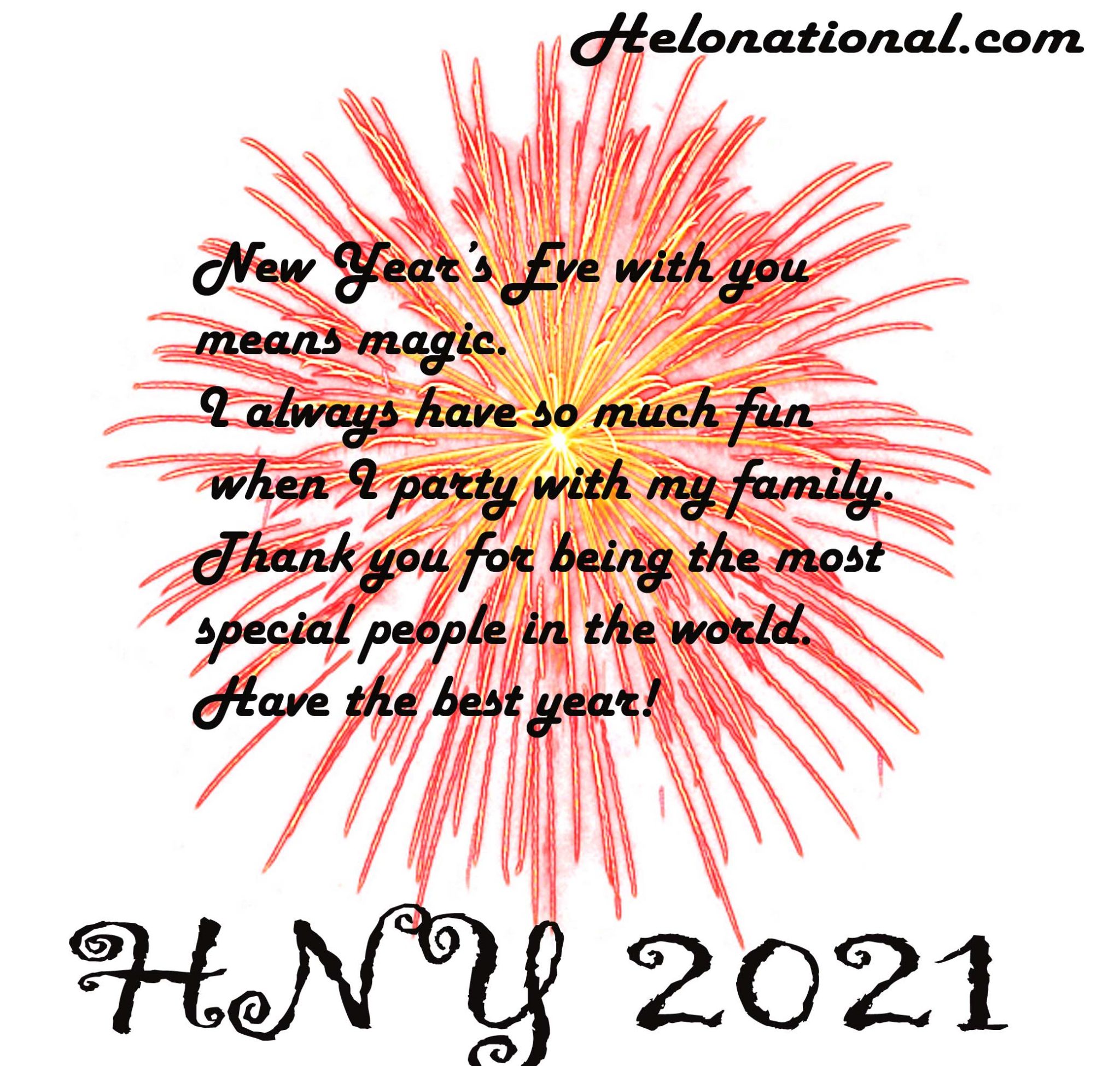 Happy new year 2021 Wishes for family