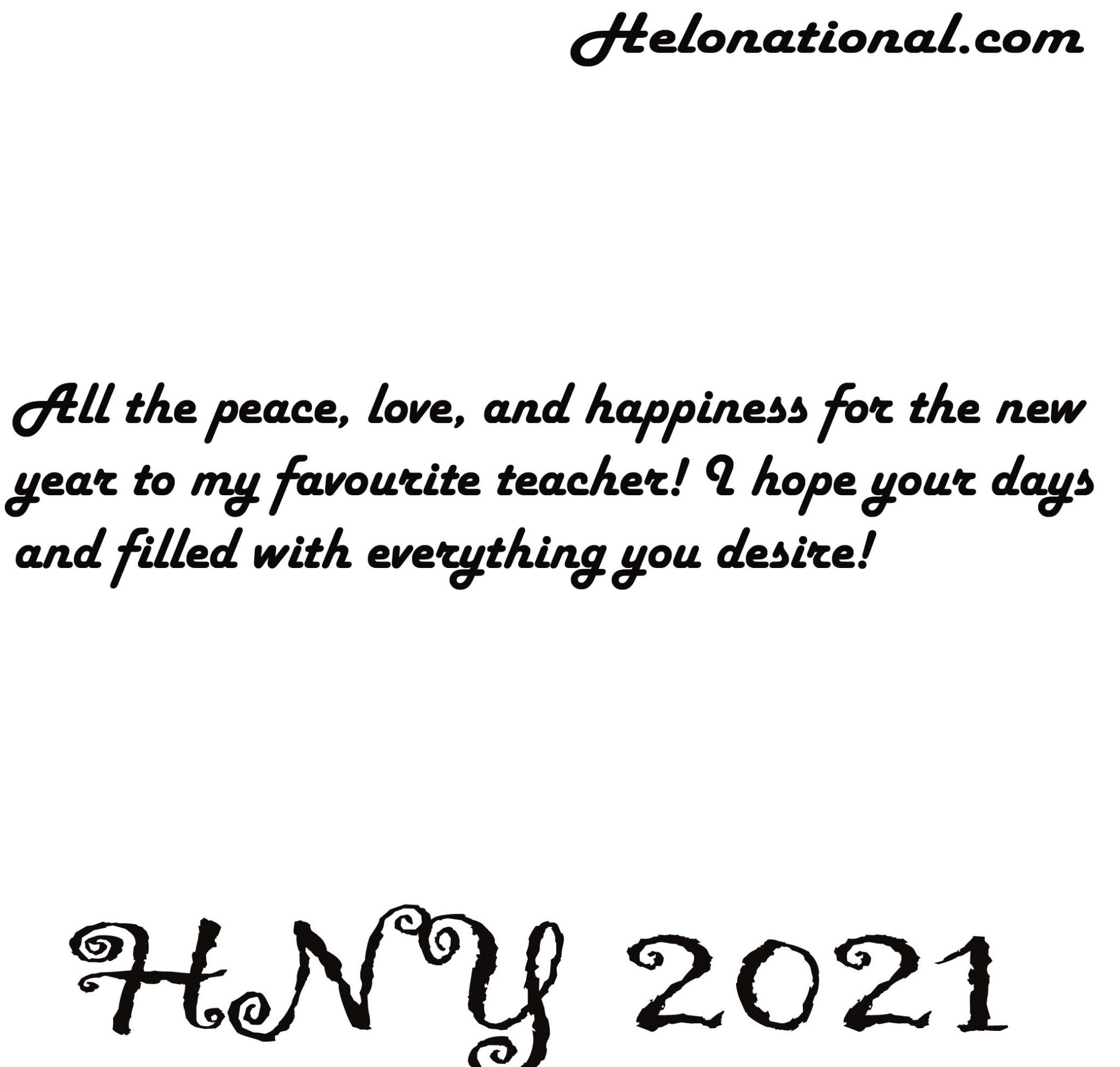 happy new year 2021 wishes for teachers