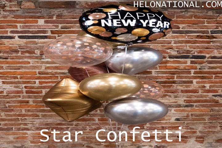 Happy New Year Decoration Star Confetti