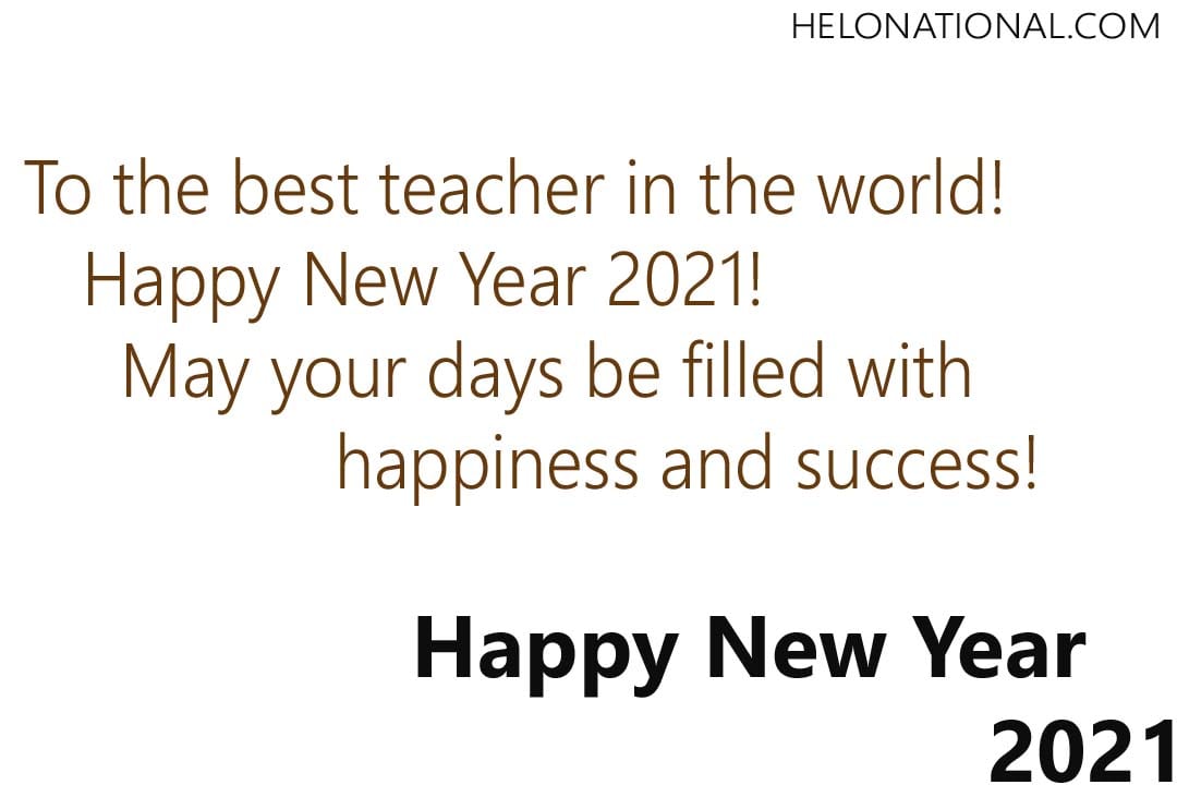 Happy New Year Teachers greetings