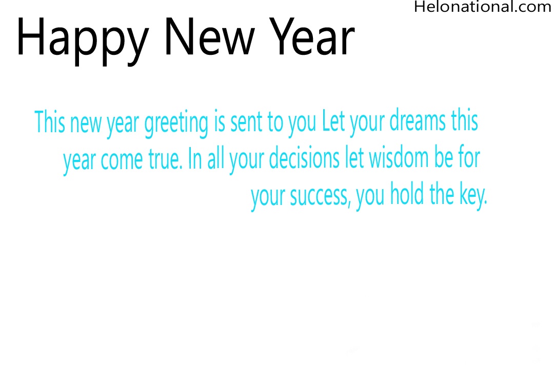 Happy New Year Holiday Wishes