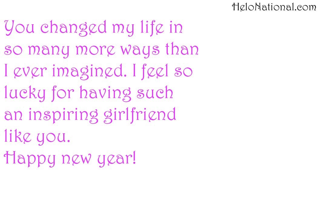 Happy New Year wishes for Girlfriend