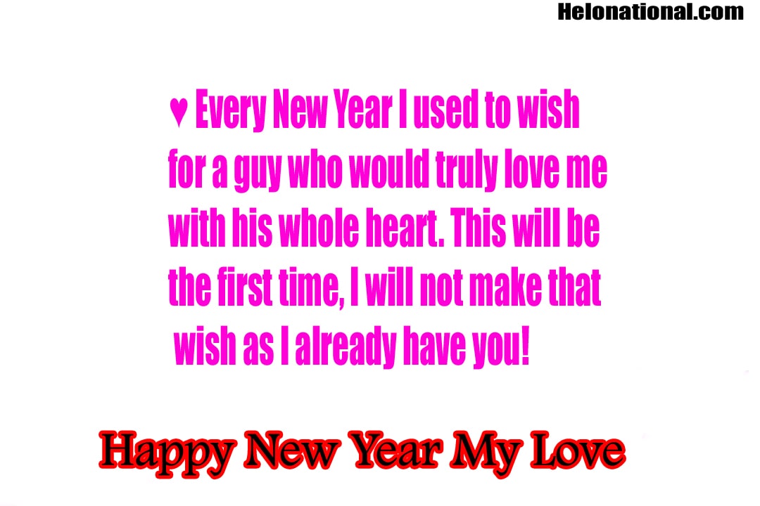 Happy New Year Romantic Wishes