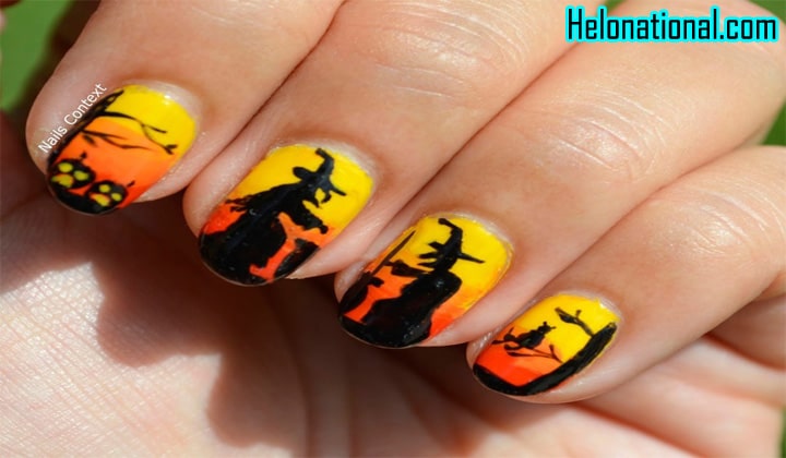 Halloween Witch Nail Art