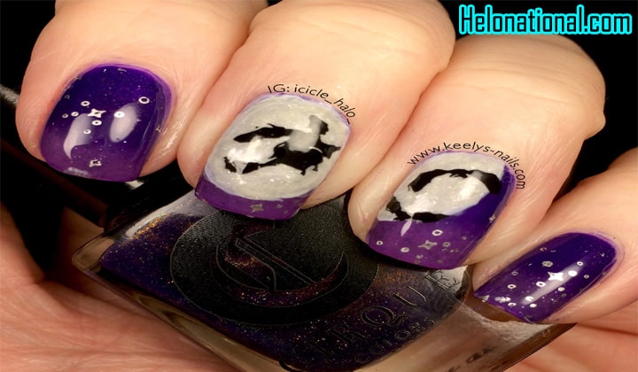 Halloween Witch nail design