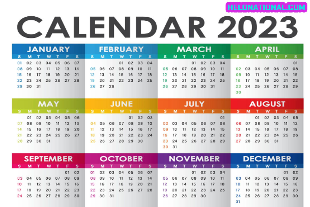 New years 2023 calendar